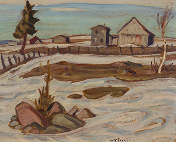 Farms, St. Tite des Caps by Alexander Young (A.Y.) Jackson