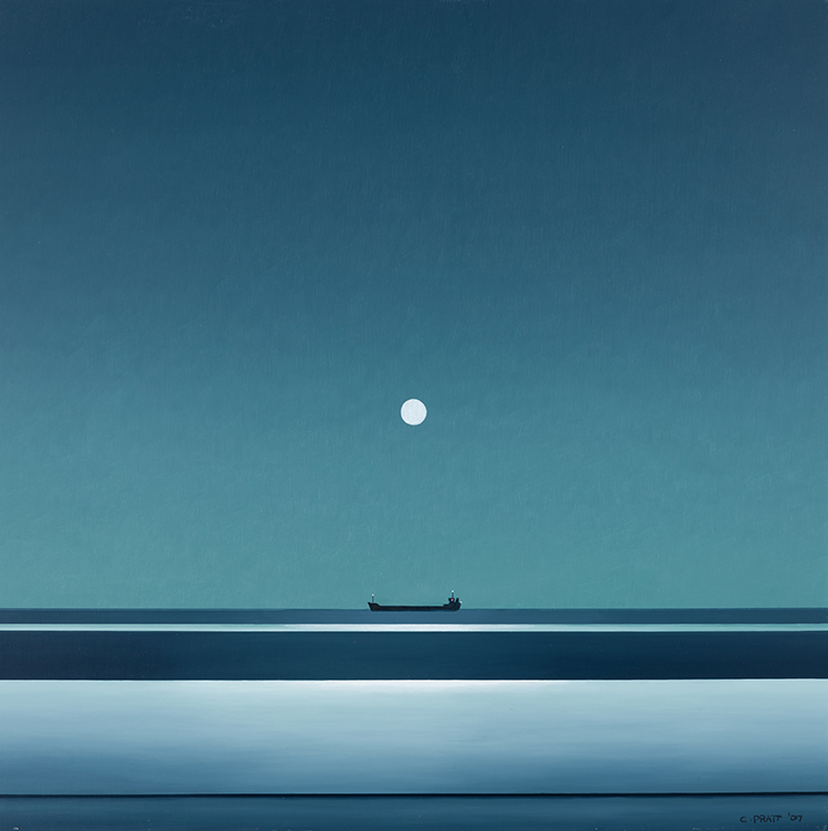 Ice, Moon and Tanker by Christopher Pratt