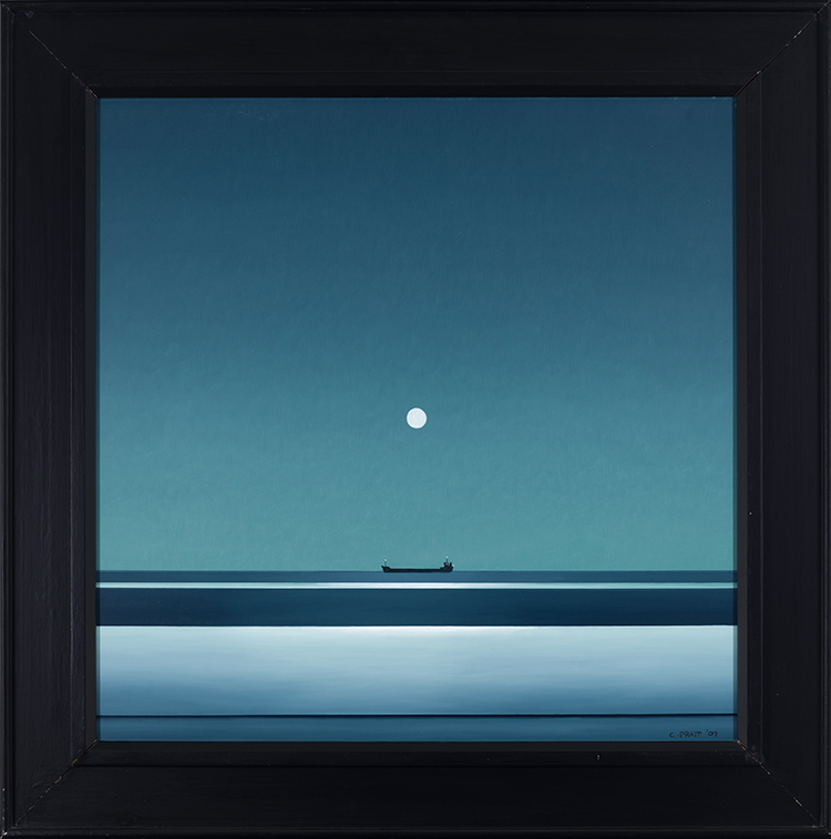 Ice, Moon and Tanker par Christopher Pratt