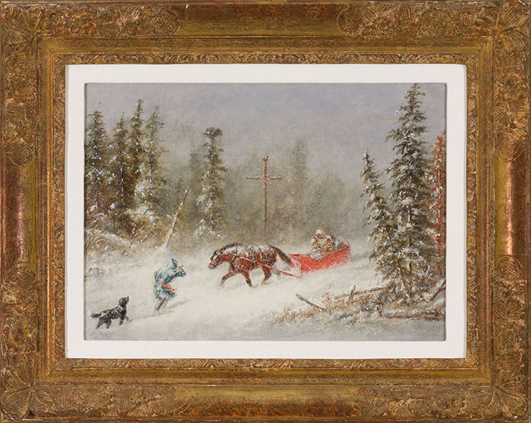 Habitants in a Blizzard by Cornelius David Krieghoff
