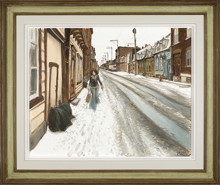 Les sacs à ordures, Rue Bagot, Quebec by John Geoffrey Caruthers Little