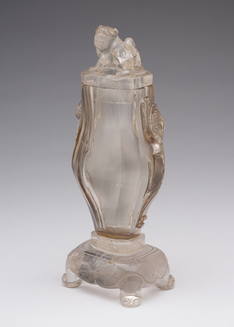 A Chinese Rock Crystal Vase and Cover, 19th Century par Chinese Artist