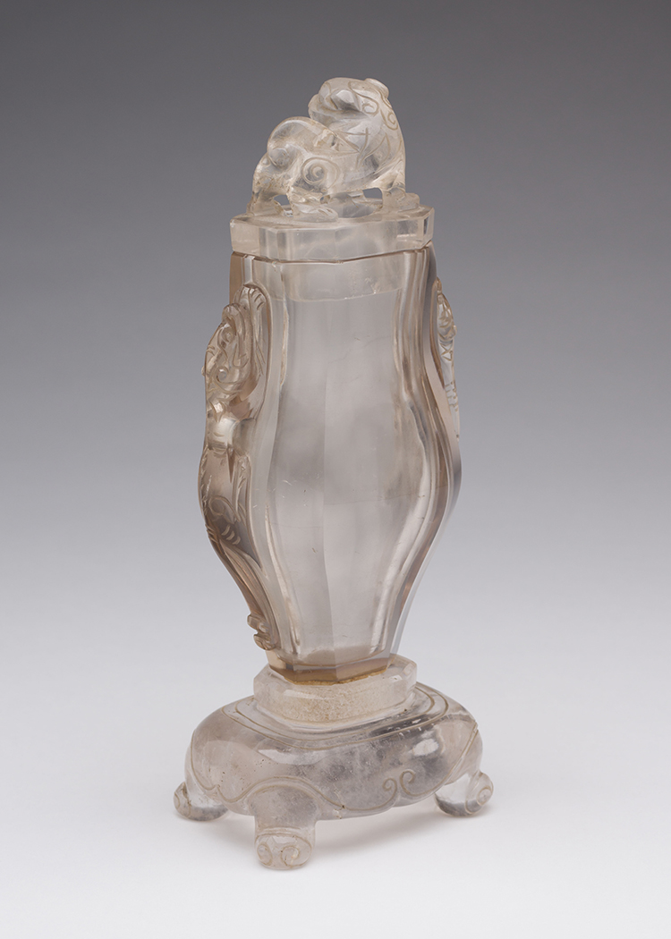 A Chinese Rock Crystal Vase and Cover, 19th Century by Chinese Artist