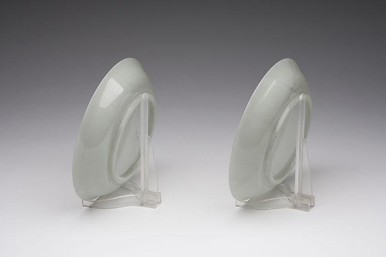 A Pair of Chinese White Jade Dishes, 18th/19th Century by Chinese Artist