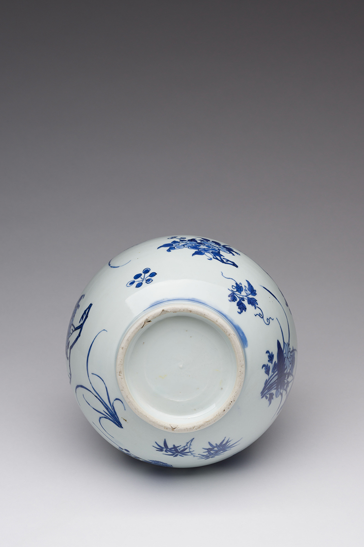 A Chinese Transitional Blue and White 'Floral' Vase, Chongzhen Period, circa 1640 by  Chinese Art