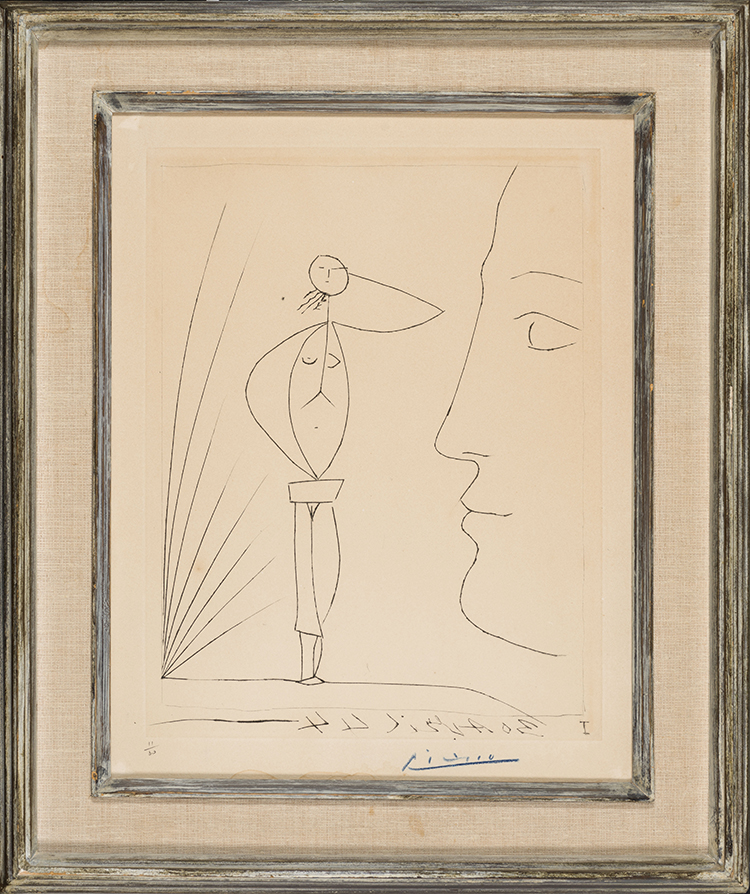 Profil et femme nue par Pablo Picasso