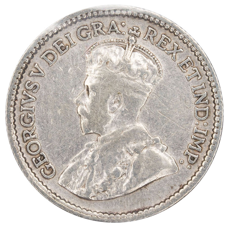 George V 5 Cents 1921, ICCS F12 par  Canada