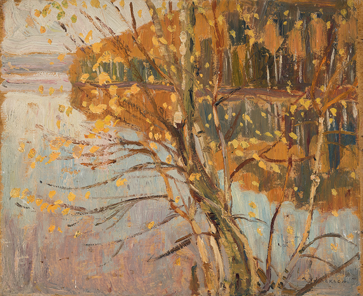 Georgian Bay / Autumn Lake (verso) par Alexander Young (A.Y.) Jackson