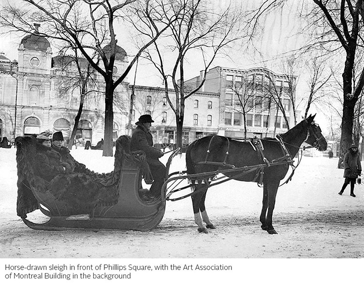 Cab Stands, Phillips Square, Montreal by Maurice Galbraith Cullen