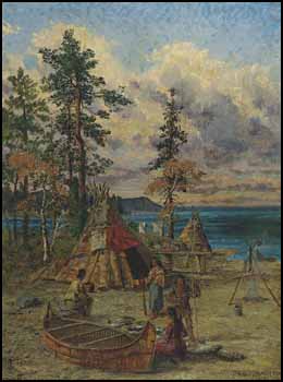 Indian Encampment by Thomas Mower Martin sold for $12,650