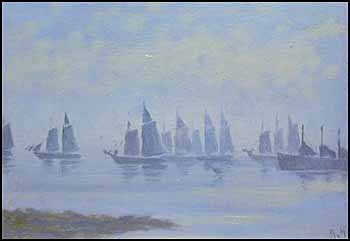 Ships at Sail, Gloucester by Robert Harris sold for $1,725