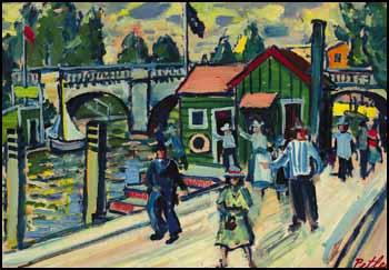 Thames Bridge by Llewellyn Petley-Jones sold for $2,185