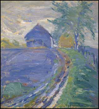Barn and Lane by Lionel Lemoine FitzGerald sold for $28,750