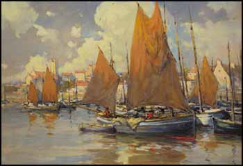 Fishing Boats, Penzance by Farquhar McGillivray Strachan Stewart Knowles sold for $5,175
