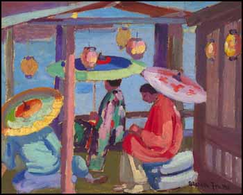 Chinatown Tea House by Statira E. Frame sold for $3,450