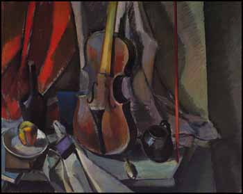 Still Life with Old Saxon Violin by Jack Weldon Humphrey sold for $10,350