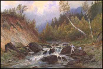On the St. Vrain, South 10 Miles from Long's Peak (Rocky Mountain National Park), Colorado by William Nichol Cresswell vendu pour $805