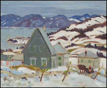 Winter, Quebec Village by Randolph Stanley Hewton vendu pour $37,375