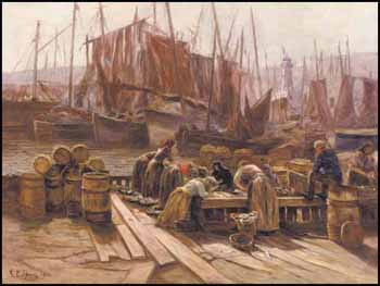 Sorting the Catch by Gertrude Eleanor Spurr Cutts sold for $4,025