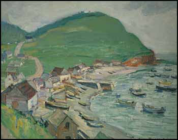 Fishing Village, Gaspé Coast by Frederick William Hutchison sold for $5,175