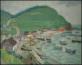 Fishing Village, Gaspé Coast by Frederick William Hutchison vendu pour $5,175