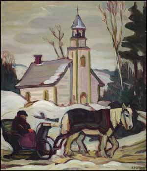 Study in White, Winter, Berthier by Kathleen Moir Morris vendu pour $299,000