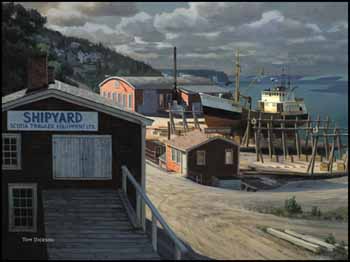Shipyard, Lunenburg by Tom Dickson vendu pour $4,600