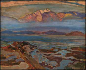 Misty Day, West Coast (North Shore from Point Grey, Vancouver) by Frederick Horsman Varley vendu pour $207,000