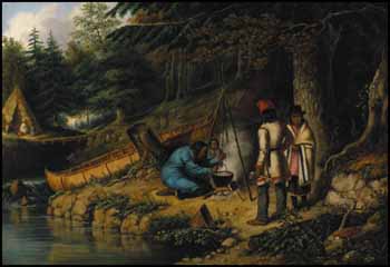A Caughnawaga Indian Encampment by Cornelius David Krieghoff sold for $276,000