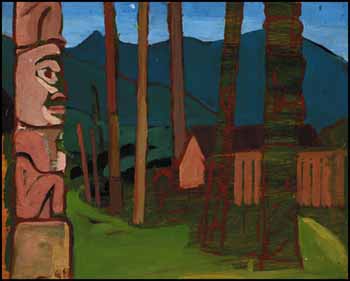 Totem Poles / Mountain Landscape (verso) by Anne Douglas Savage vendu pour $28,750