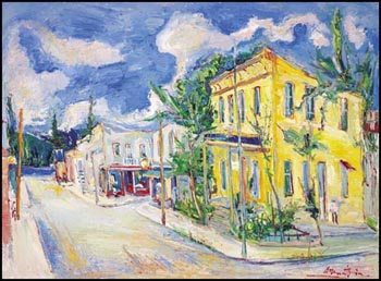 Street in Ste-Agathe by Samuel Borenstein sold for $76,050