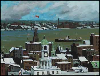 Halifax Harbour by Bruno Joseph Bobak sold for $18,720