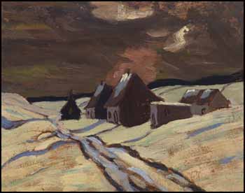 Village in Winter, St. Fidele, Quebec by Sir Frederick Grant Banting vendu pour $46,800