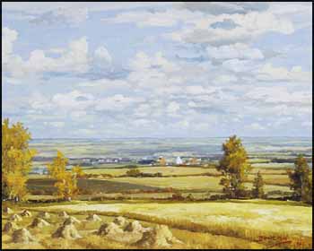 Viewing of Kingman, Alberta, Looking East (00630/2013-597) by Duncan MacKinnon Crockford sold for $1,404