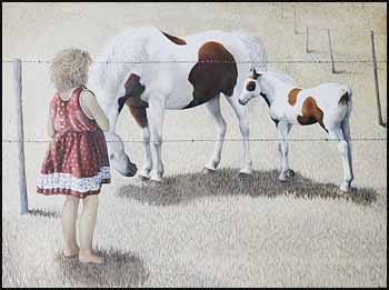 Lori and Ponies (00656/2013-630) by Lindee Climo vendu pour $1,620