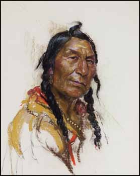 Portrait of a Plains Indian (00658/2013-03844) by Nicholas de Grandmaison sold for $44,250