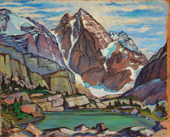 Mt. Ringrose from Near Lake Oesa, Lake O'Hara, BC by James Williamson Galloway (Jock) Macdonald sold for $32,450