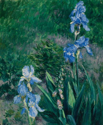 Iris bleus, jardin du Petit Gennevilliers by Gustave Caillebotte vendu pour $678,500