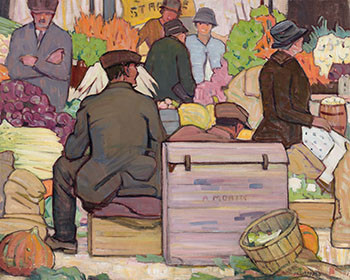 Bonsecours Market by Peter Clapham Sheppard sold for $46,250