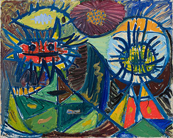 Rifki florblomster by Asger Jorn sold for $145,250