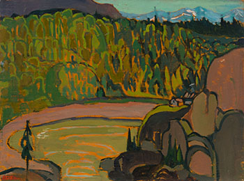 Skeena River, British Columbia by Anne Douglas Savage sold for $46,250