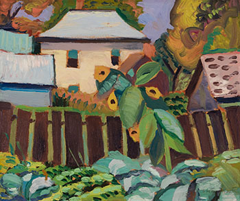 Sunflowers, Frankville, Ont. by Sarah Margaret Armour Robertson sold for $46,250