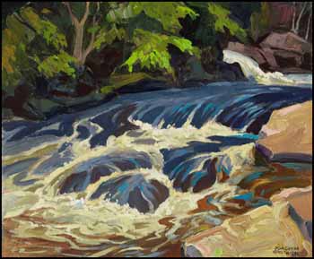 Rapids on Buckslide River, Haliburton by Joachim George Gauthier vendu pour $1,872