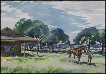 Blue Bonnets Race Track by Henry John Simpkins sold for $468