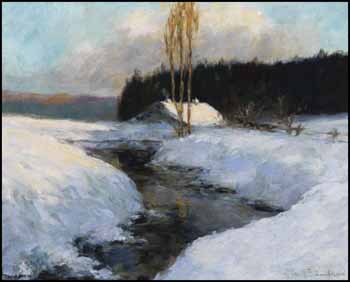 Winter River Scene by Charles Walter Simpson vendu pour $625