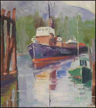 The Tugs, Coal Harbour by Statira E. Frame vendu pour $2,813