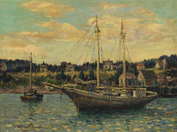 Schooner at St. Andrews by George Horne Russell sold for $4,375