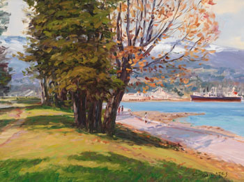 Seawall, Early Fall by George William Bates sold for $1,500