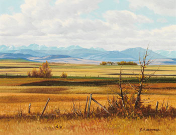 Near Pincher Creek by George A. Horvath sold for $500