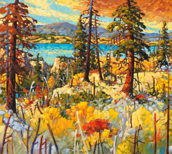 Okanagan Lake, Above Summerland by Rod Charlesworth sold for $2,500